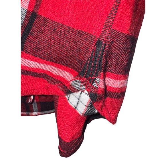 Hudson & Barrow Mountain Flannel Red Plaid Button-Up Shirt Mens Medium 100% Cott - Picture 2 of 7